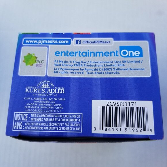 Kurt Adler PJ Masks Gekko Christmas Tree Ornament Green NEW - Picture 2 of 3